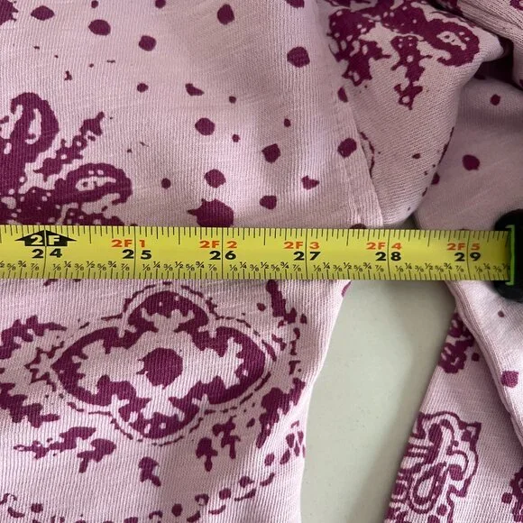 NWT Sundance Sz XXL Maebelle Pink Sweatshirt Embroidered Paisley Boho Loungewear - Picture 8 of 10